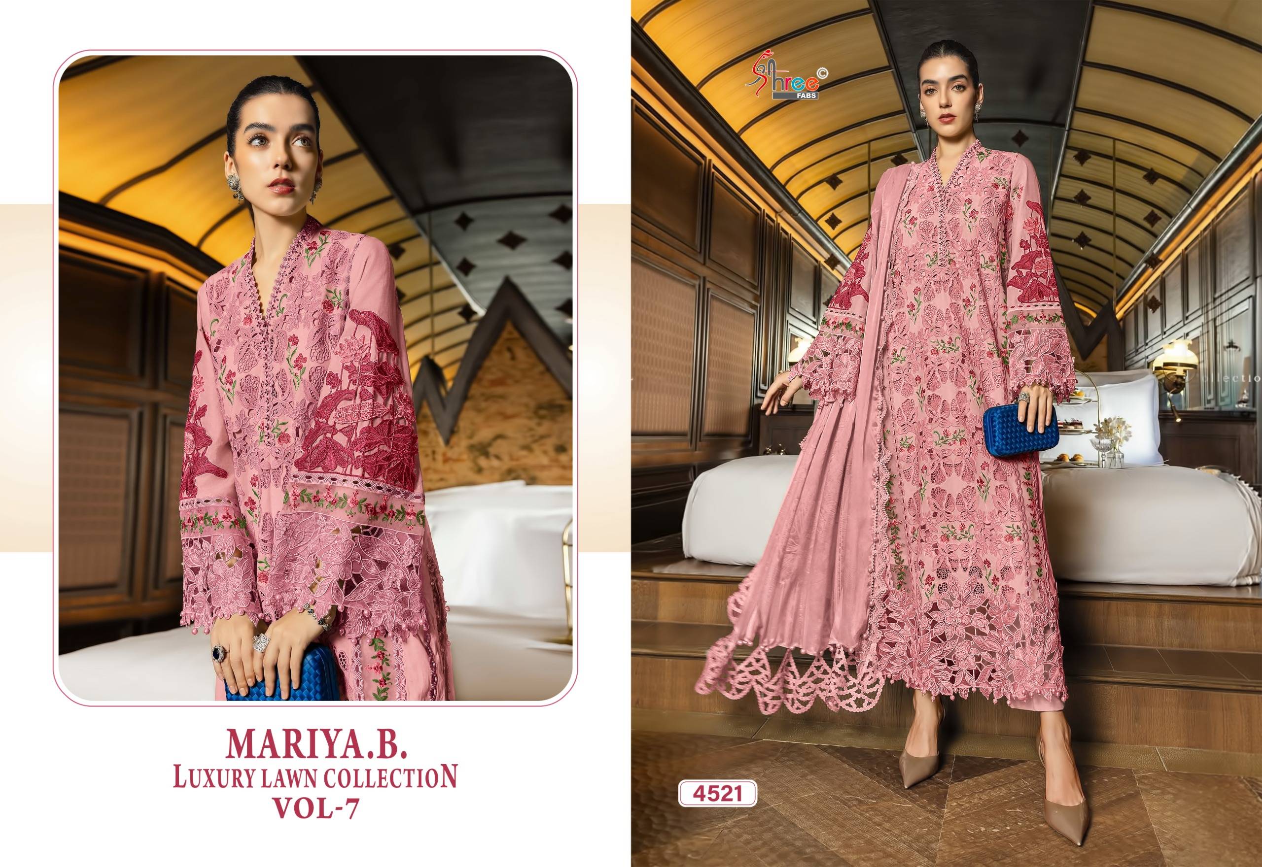 MARIYA B LUXURY LAWN COLLECTION VOL-7 By Shree fabs Indian Traditional casual wear Pakistani pure cotton dresses At Wholesale Price